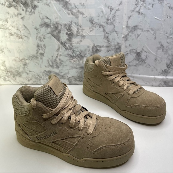 Reebok BB4500 Beige Work & Safety Shoes Sneakers woman 6 leather upper comp toe - Picture 1 of 12